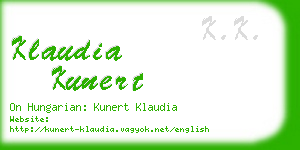 klaudia kunert business card